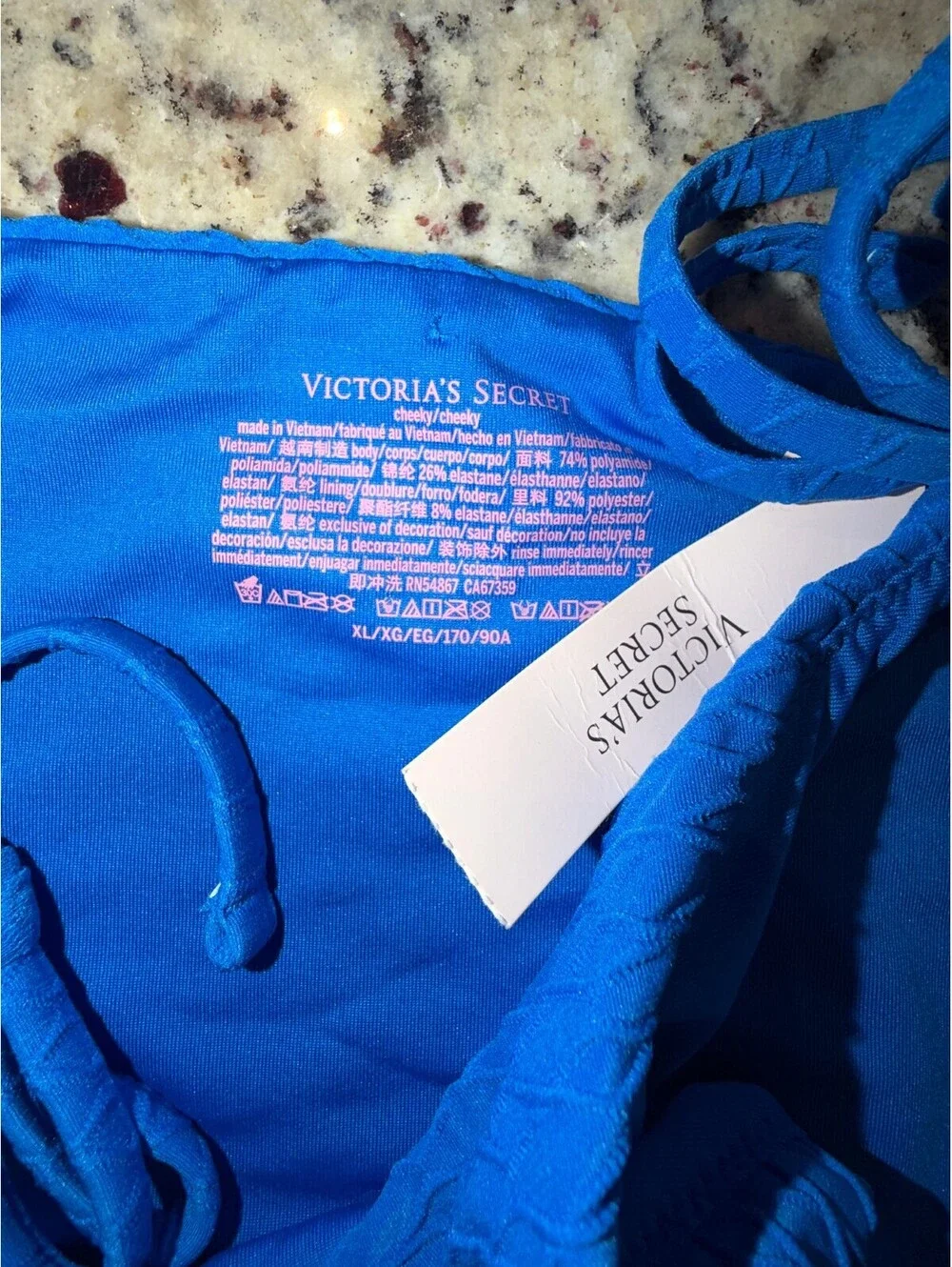 Victoria's Secret PINK New Blue Bikini Bottoms | XL Extra Large | String Sides